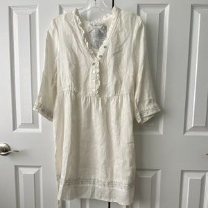 Ambiente German Linen off white Dress sz 8